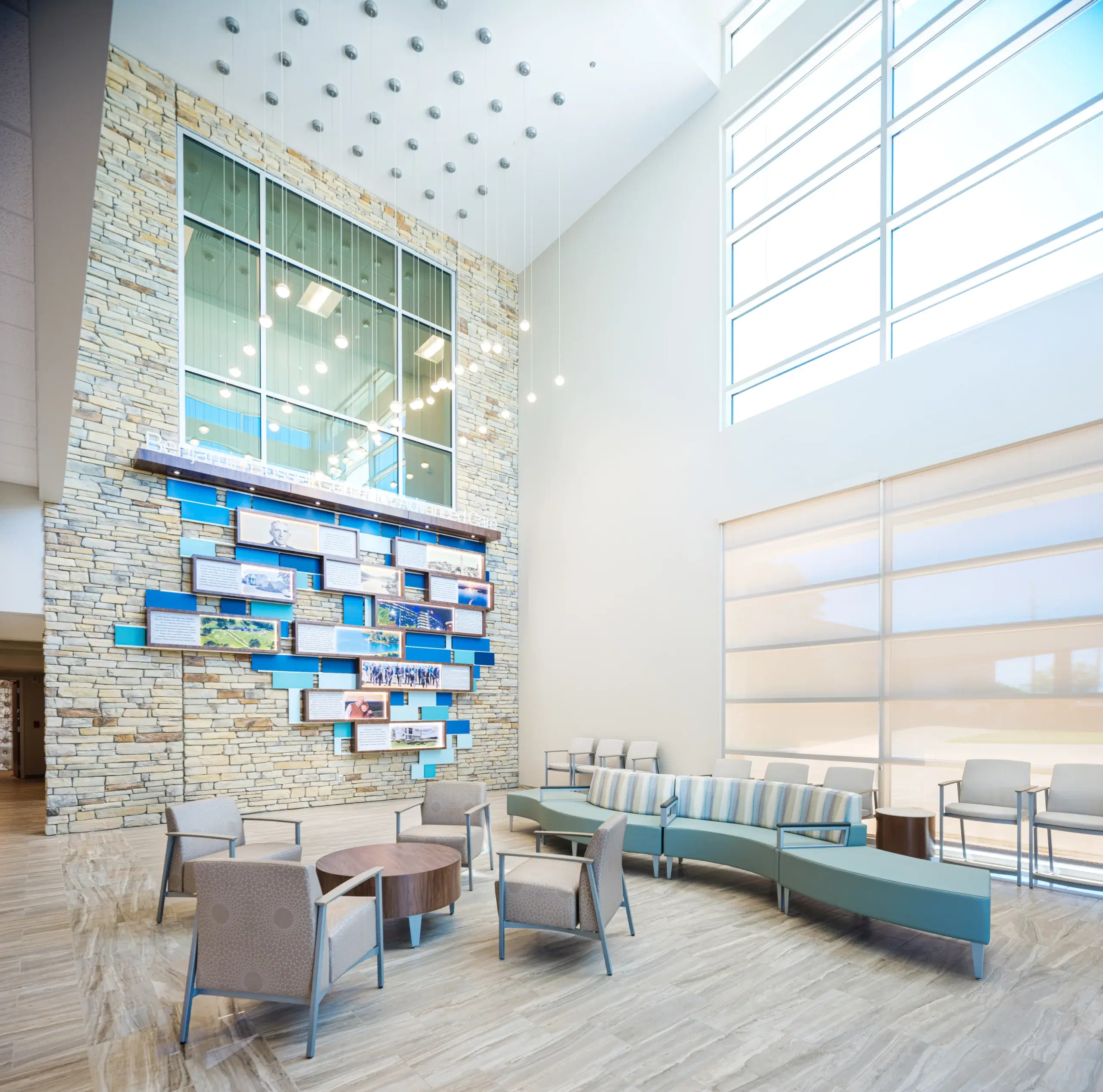 Comfy seating area in the Benjamin Russell Care Building