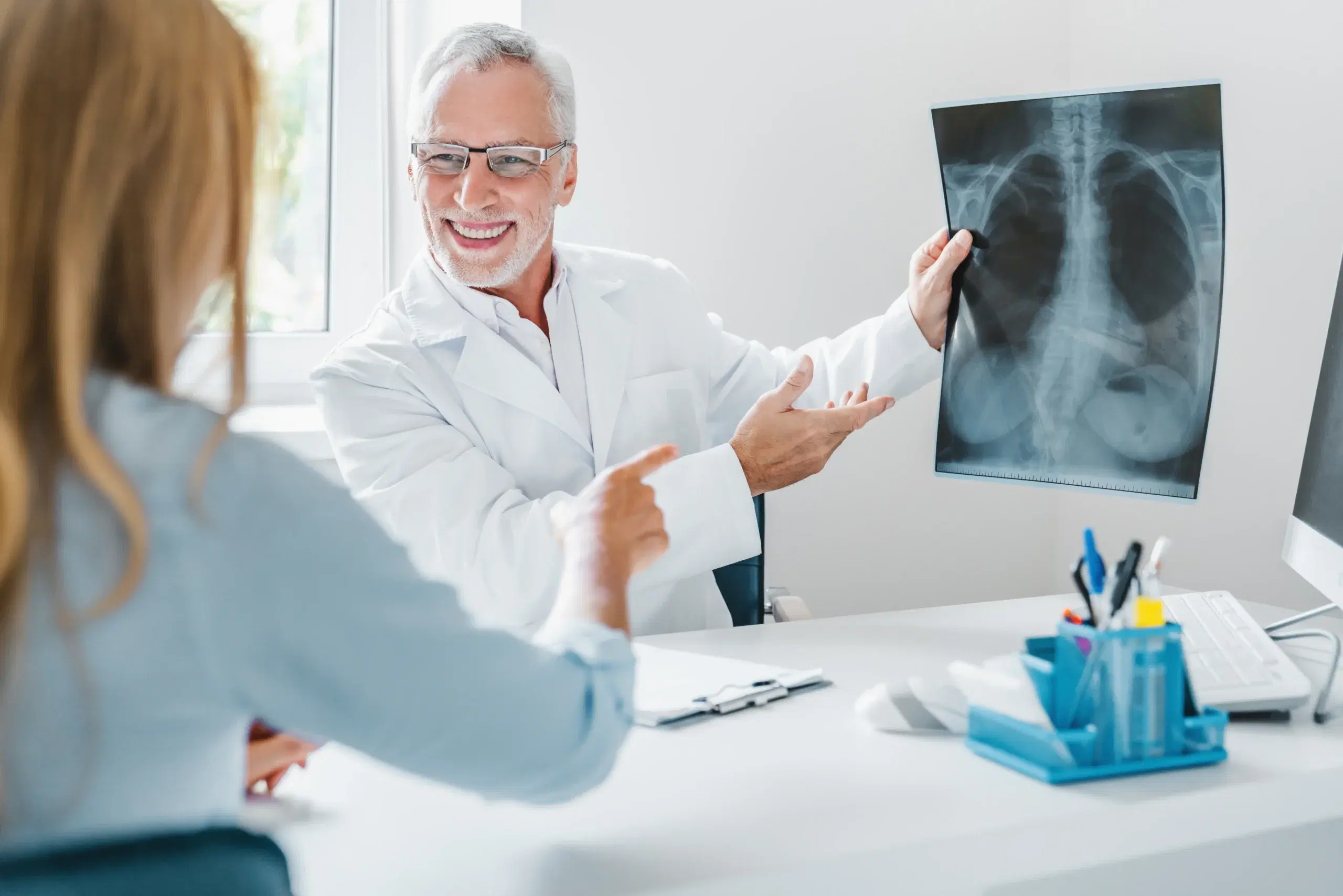 Doctor discussing health with patient